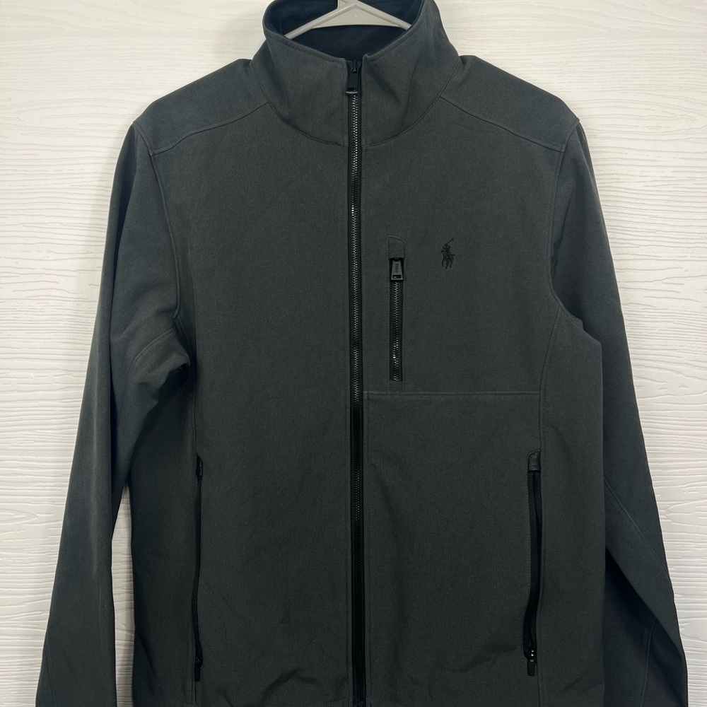 Polo Ralph Lauren Performance Softshell Jacket Small Gray Water Repellent